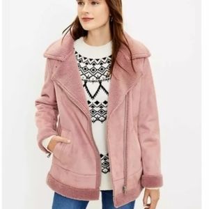 Loft Suede Pink Winter Jacket. M.